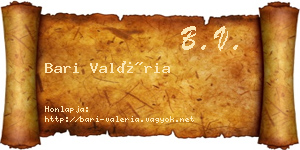 Bari Valéria névjegykártya